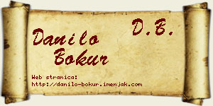 Danilo Bokur vizit kartica